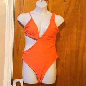 Chic Orange Women's One Piece Swimsuit
